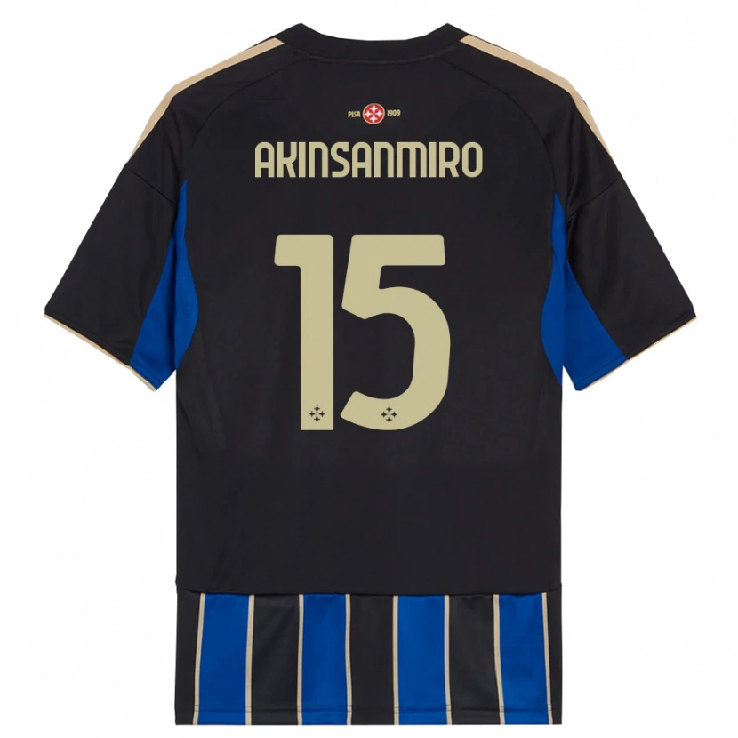 Danxen Mujer Camiseta Ebenezer Akinsanmiro #15 Negro Azul 1ª Equipación 2025/26 La Camisa