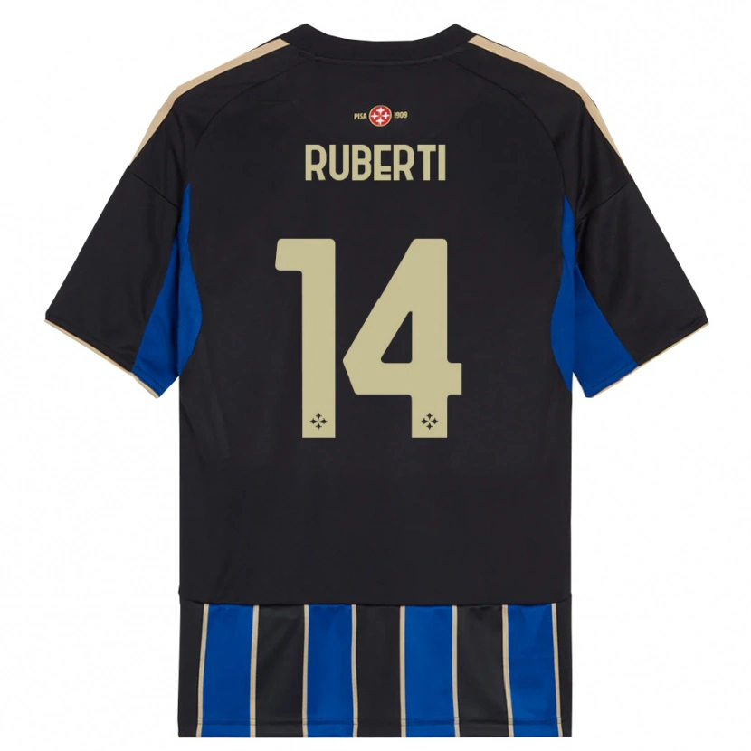 Danxen Mujer Camiseta Brando Ruberti #14 Negro Azul 1ª Equipación 2025/26 La Camisa