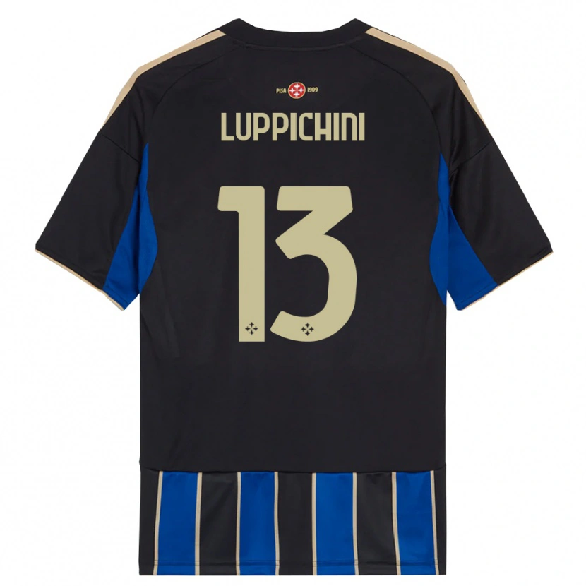 Danxen Mujer Camiseta Matteo Luppichini #13 Negro Azul 1ª Equipación 2025/26 La Camisa