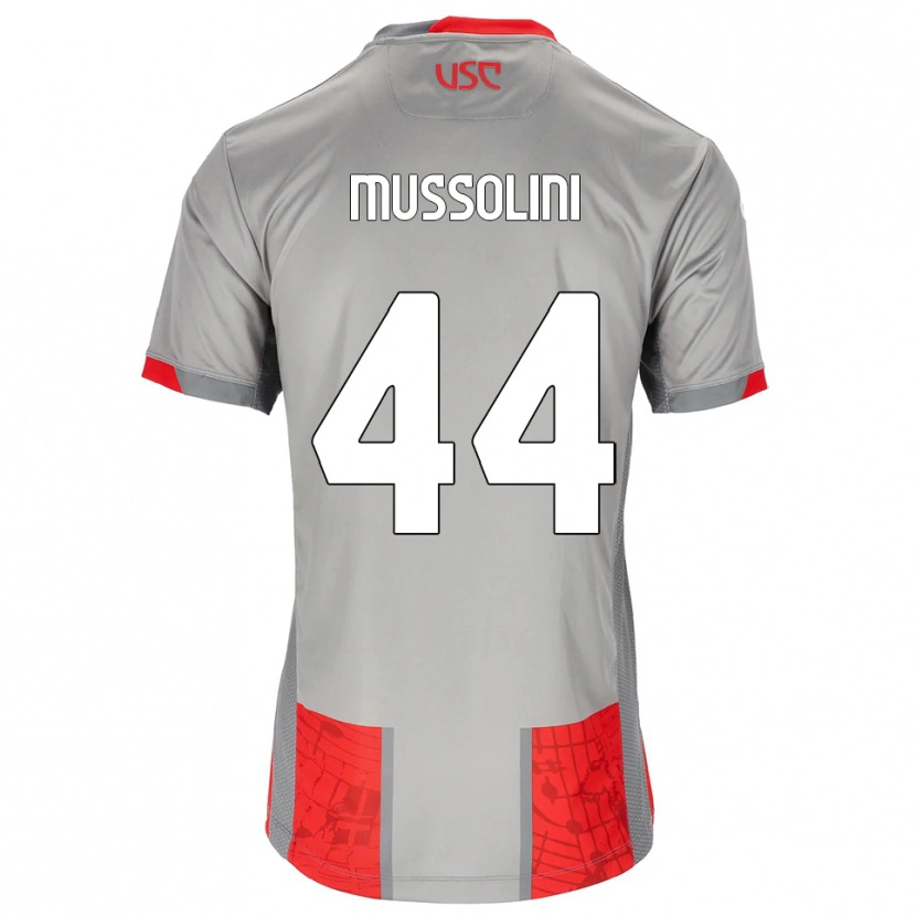 Danxen Mujer Camiseta Romano Floriani Mussolini #44 Rojo Gris 1ª Equipación 2025/26 La Camisa