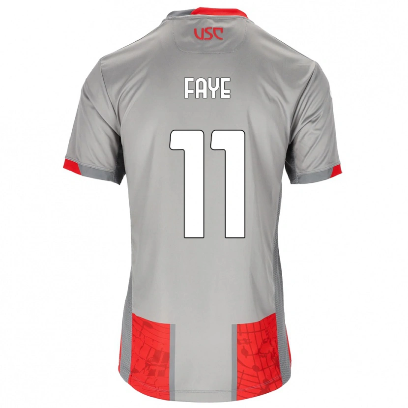 Danxen Mujer Camiseta Nouroudine Faye #11 Rojo Gris 1ª Equipación 2025/26 La Camisa
