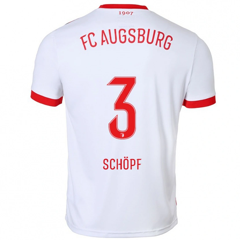 Danxen Mujer Camiseta Julia Schöpf #3 Blanco Rojo 1ª Equipación 2025/26 La Camisa