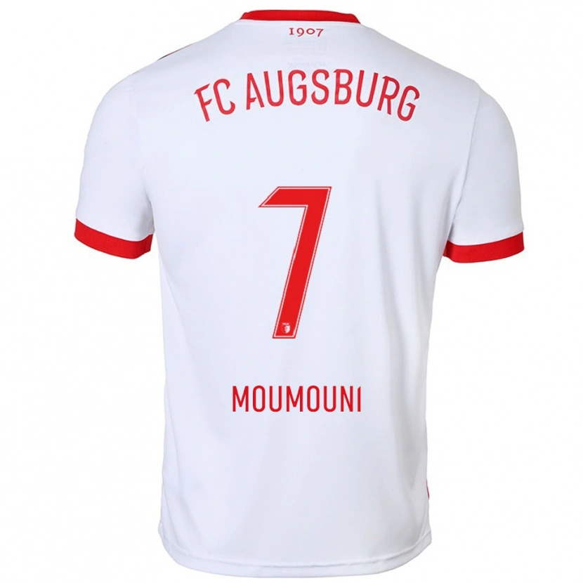 Danxen Mujer Camiseta Faris Moumouni #7 Blanco Rojo 1ª Equipación 2025/26 La Camisa