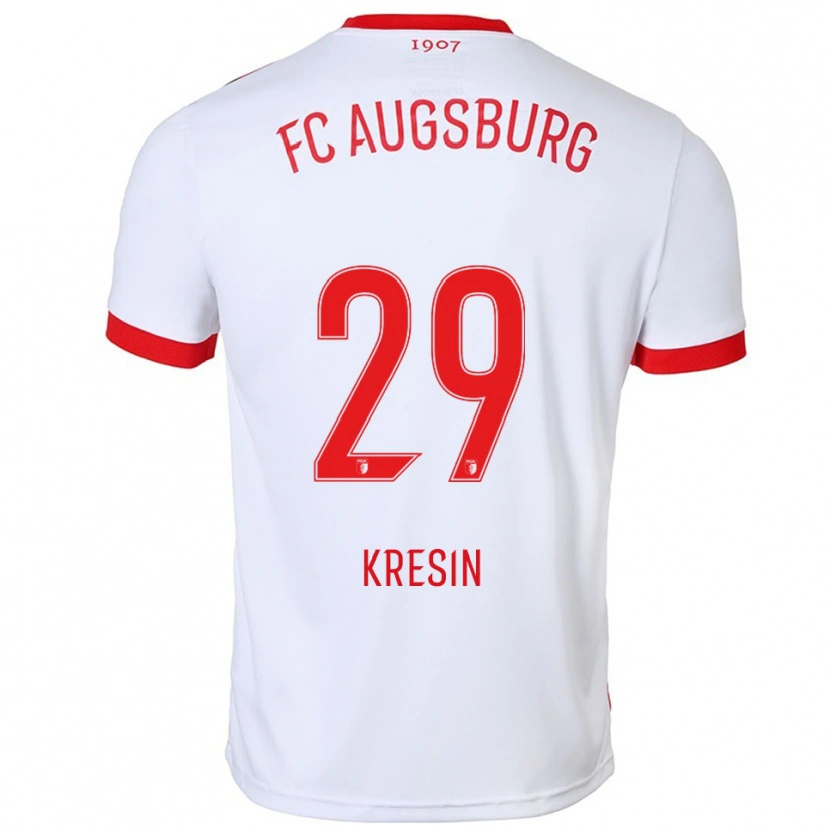 Danxen Mujer Camiseta Constantin Kresin #29 Blanco Rojo 1ª Equipación 2025/26 La Camisa