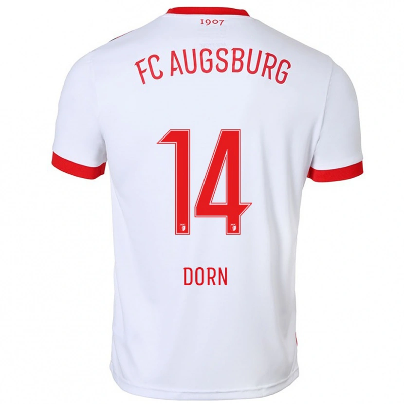 Danxen Mujer Camiseta Emily Dorn #14 Blanco Rojo 1ª Equipación 2025/26 La Camisa