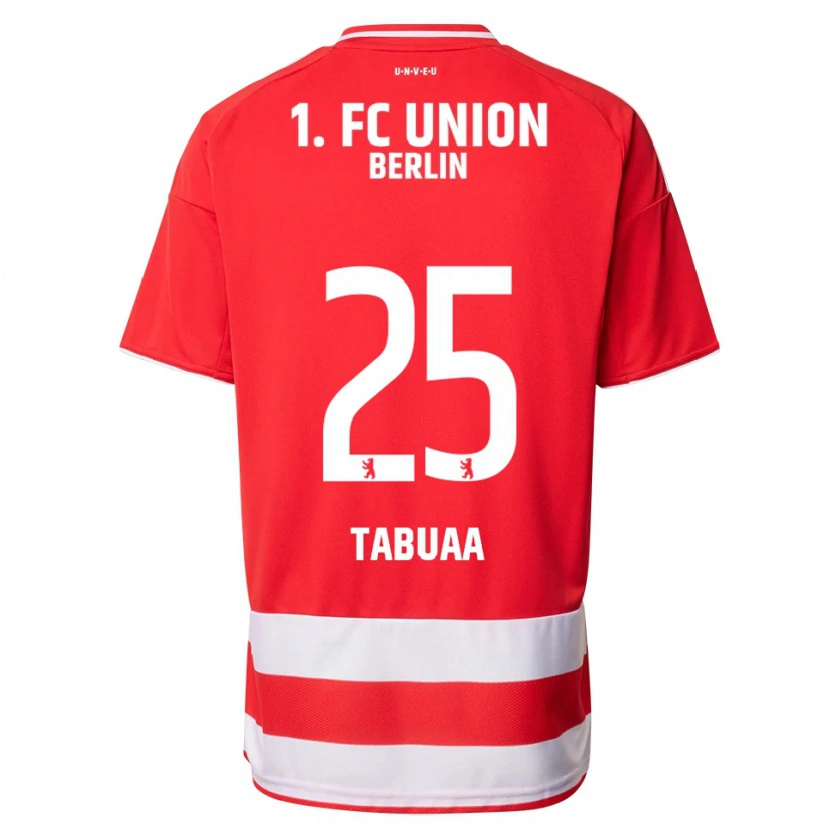 Danxen Mujer Camiseta Stephen Tabuaa #25 Rojo Blanco 1ª Equipación 2025/26 La Camisa