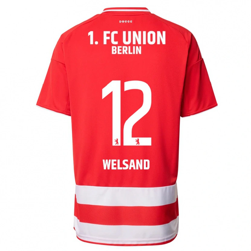 Danxen Mujer Camiseta Oskar Welsand #12 Rojo Blanco 1ª Equipación 2025/26 La Camisa