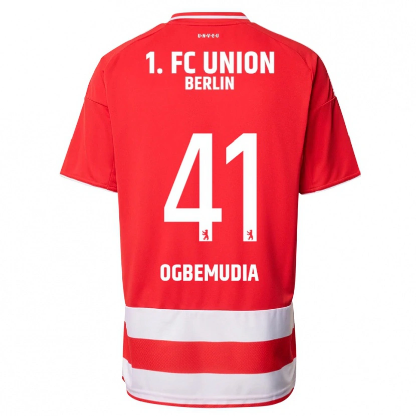 Danxen Mujer Camiseta Oluwaseun Ogbemudia #41 Rojo Blanco 1ª Equipación 2025/26 La Camisa