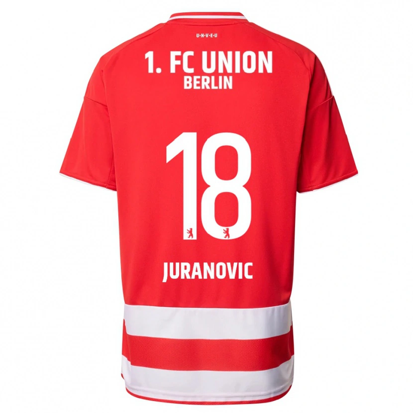 Danxen Mujer Camiseta Josip Juranovic #18 Rojo Blanco 1ª Equipación 2025/26 La Camisa