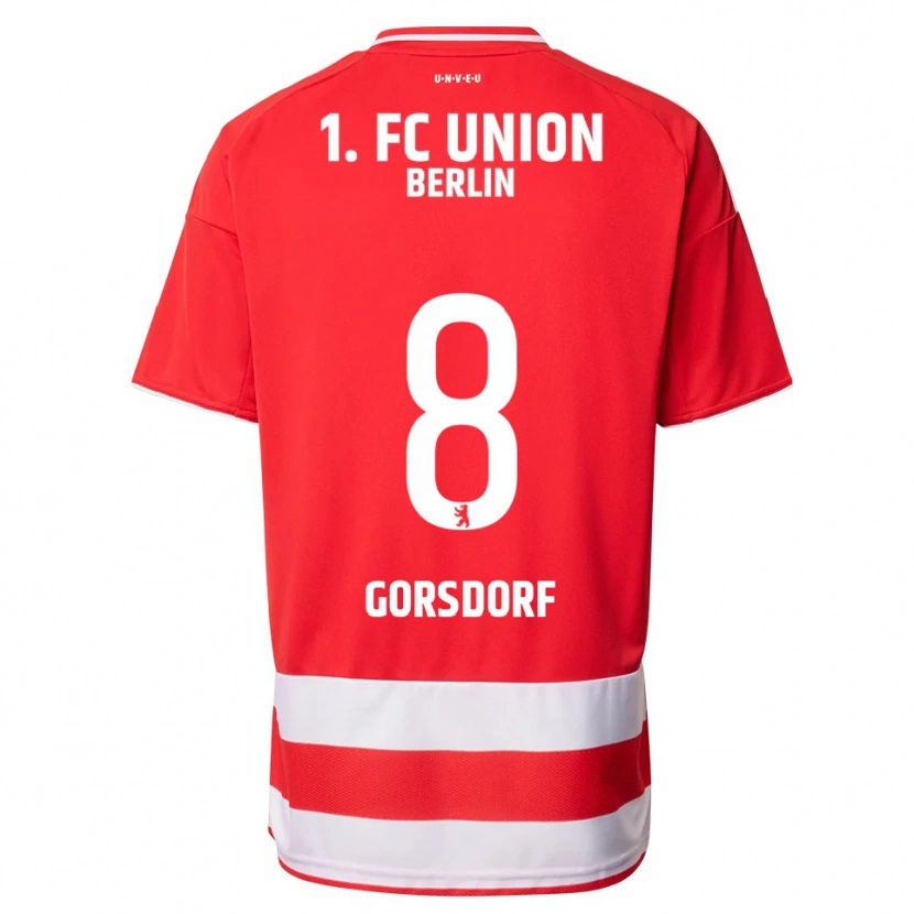 Danxen Mujer Camiseta Lisa Görsdorf #8 Rojo Blanco 1ª Equipación 2025/26 La Camisa
