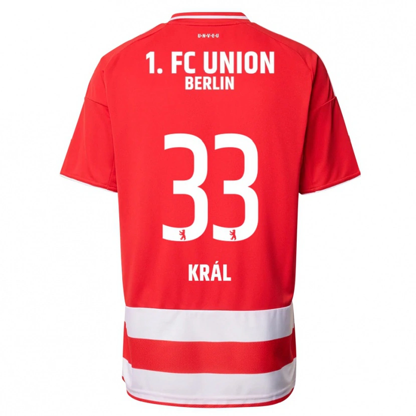 Danxen Mujer Camiseta Alex Král #33 Rojo Blanco 1ª Equipación 2025/26 La Camisa