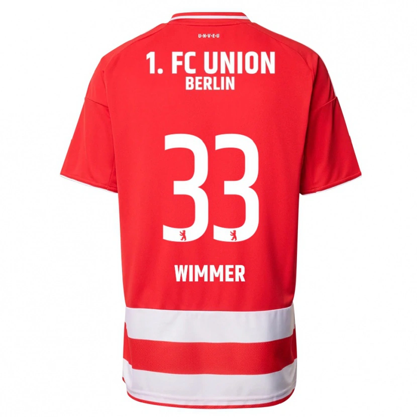 Danxen Mujer Camiseta Pauline Wimmer #33 Rojo Blanco 1ª Equipación 2025/26 La Camisa