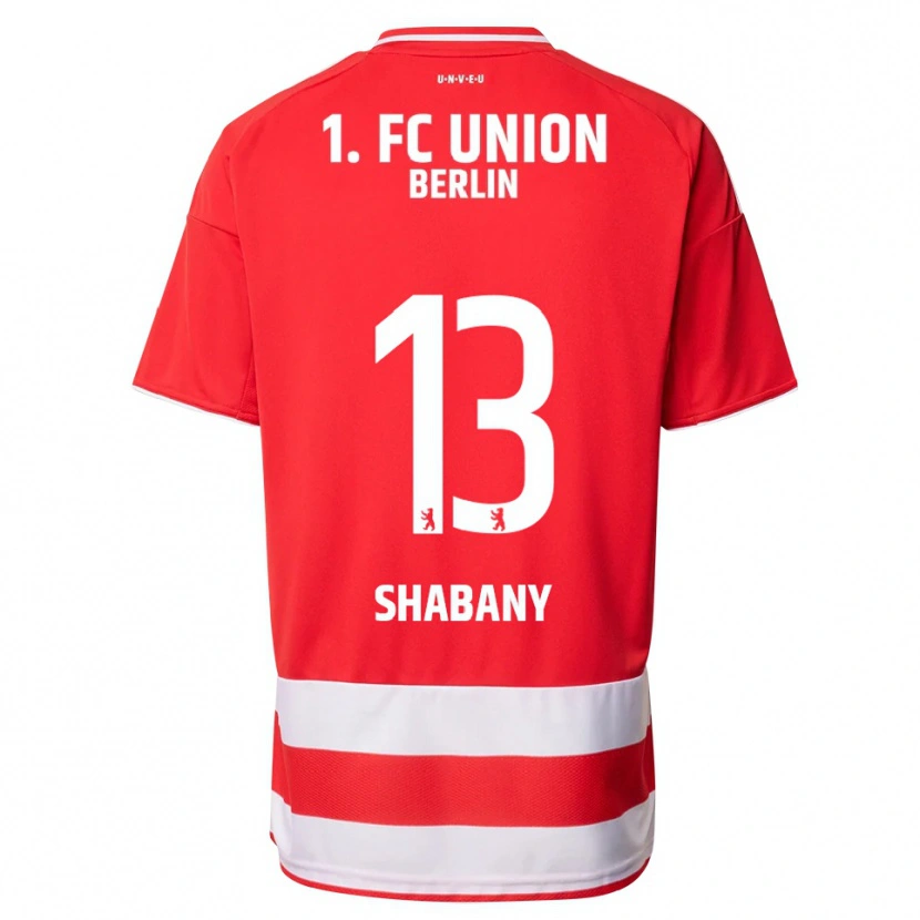Danxen Mujer Camiseta Alec Shabany #13 Rojo Blanco 1ª Equipación 2025/26 La Camisa