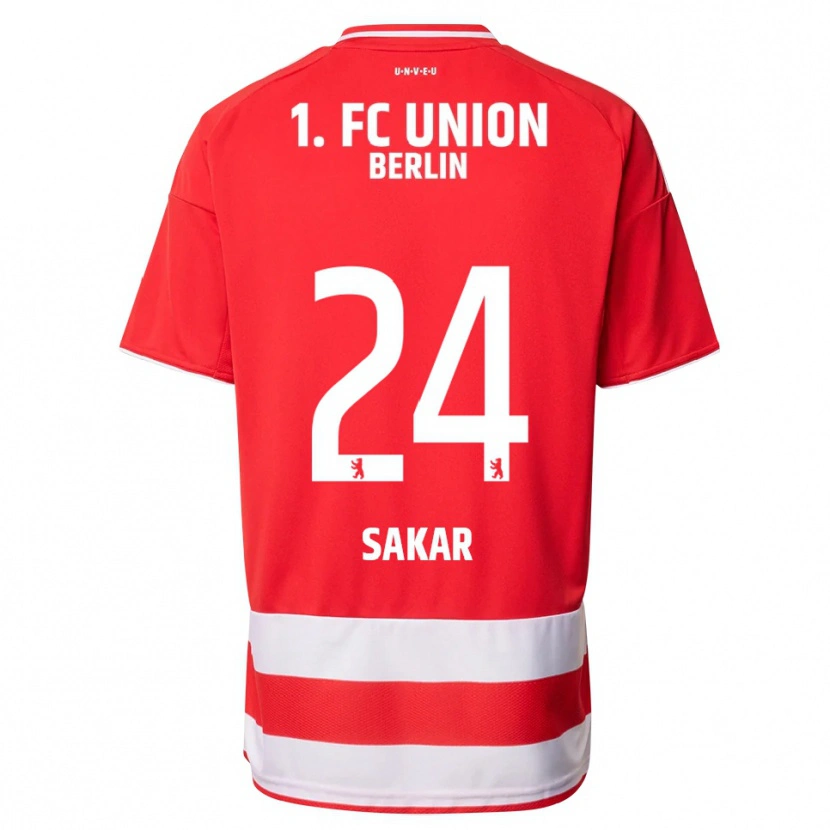 Danxen Mujer Camiseta Fatma Sakar #24 Rojo Blanco 1ª Equipación 2025/26 La Camisa