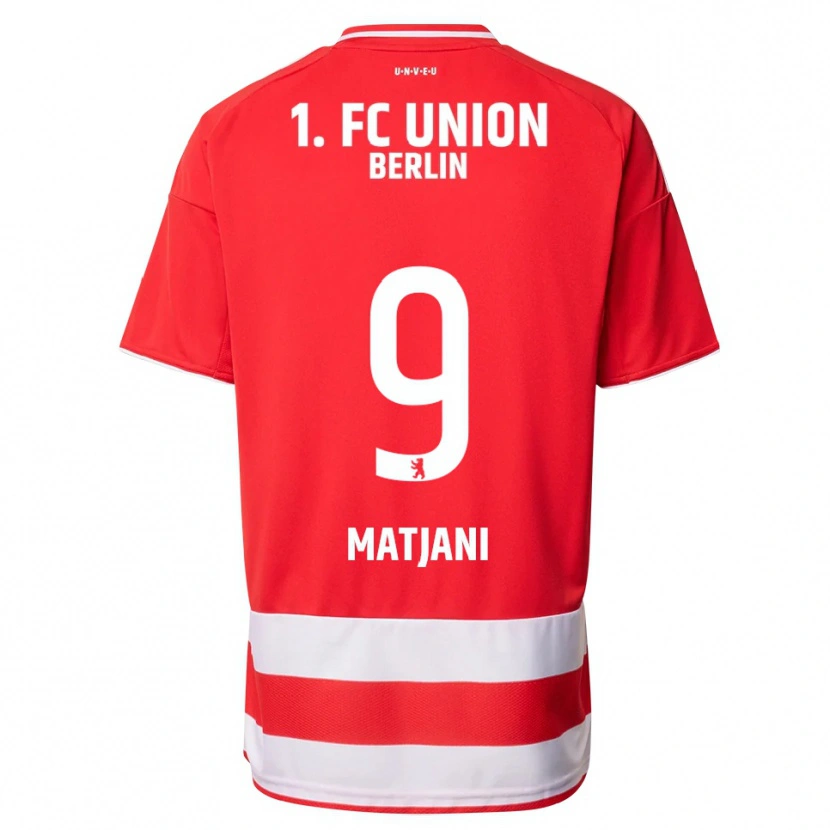 Danxen Mujer Camiseta Francesco Matjani #9 Rojo Blanco 1ª Equipación 2025/26 La Camisa