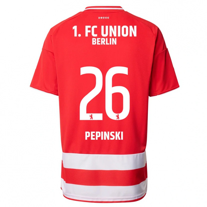 Danxen Mujer Camiseta Louis Pepinski #26 Rojo Blanco 1ª Equipación 2025/26 La Camisa