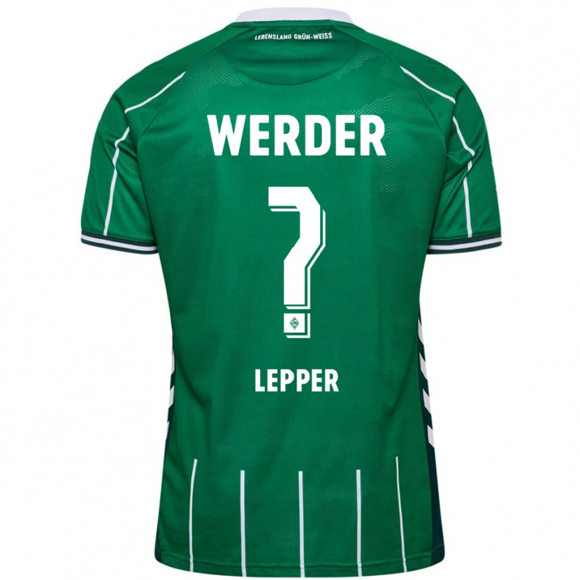 Danxen Mujer Camiseta Damian Lepper #0 Verde Blanco 1ª Equipación 2025/26 La Camisa