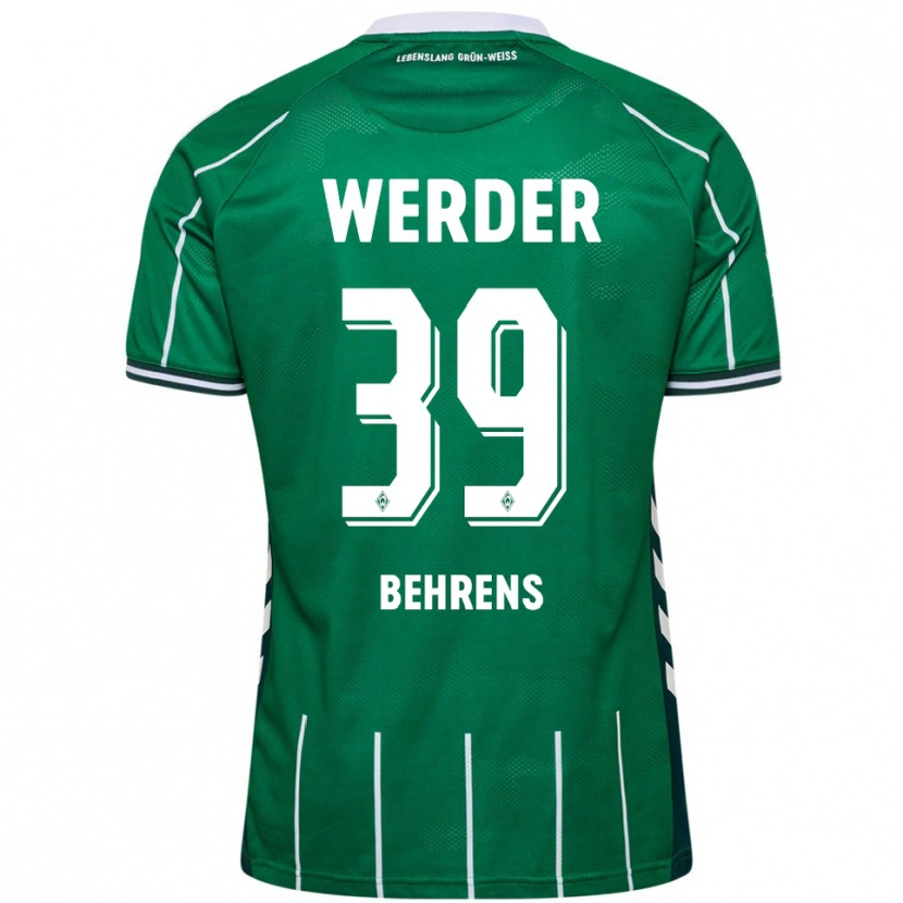 Danxen Mujer Camiseta Jette Behrens #39 Verde Blanco 1ª Equipación 2025/26 La Camisa