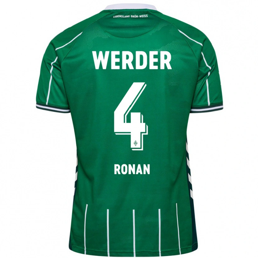 Danxen Mujer Camiseta Kaylie Ronan #4 Verde Blanco 1ª Equipación 2025/26 La Camisa