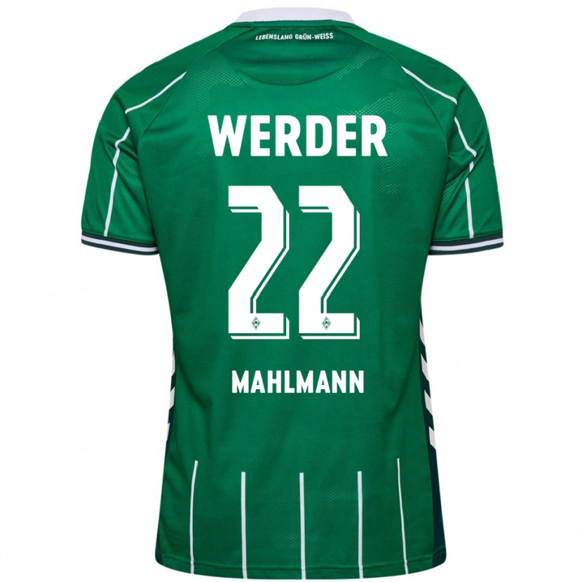 Danxen Mujer Camiseta Justus Mahlmann #22 Verde Blanco 1ª Equipación 2025/26 La Camisa