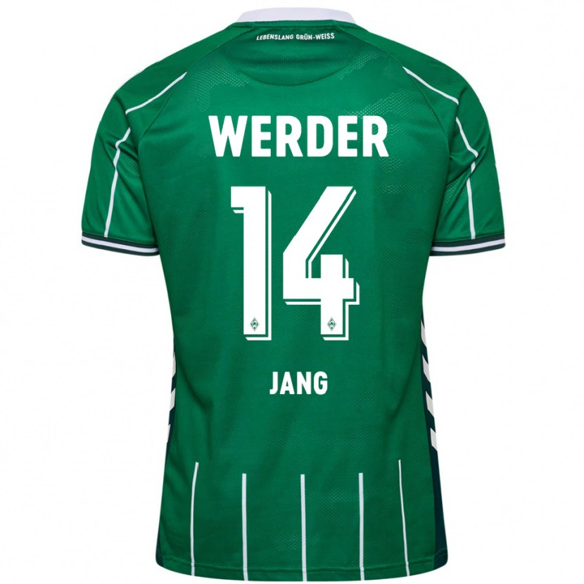 Danxen Mujer Camiseta Ji-Mok Jang #14 Verde Blanco 1ª Equipación 2025/26 La Camisa