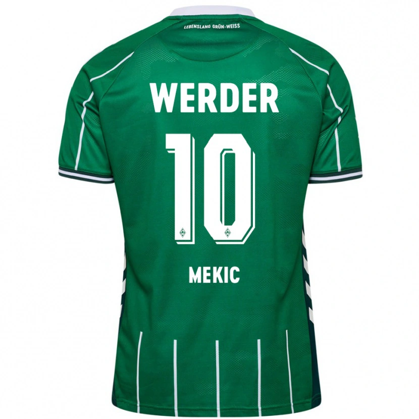 Danxen Mujer Camiseta Elmin Mekic #10 Verde Blanco 1ª Equipación 2025/26 La Camisa