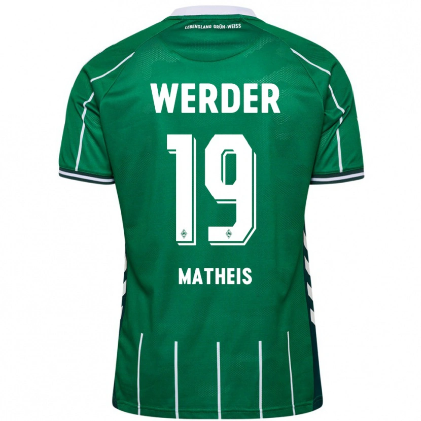 Danxen Mujer Camiseta Saskia Matheis #19 Verde Blanco 1ª Equipación 2025/26 La Camisa