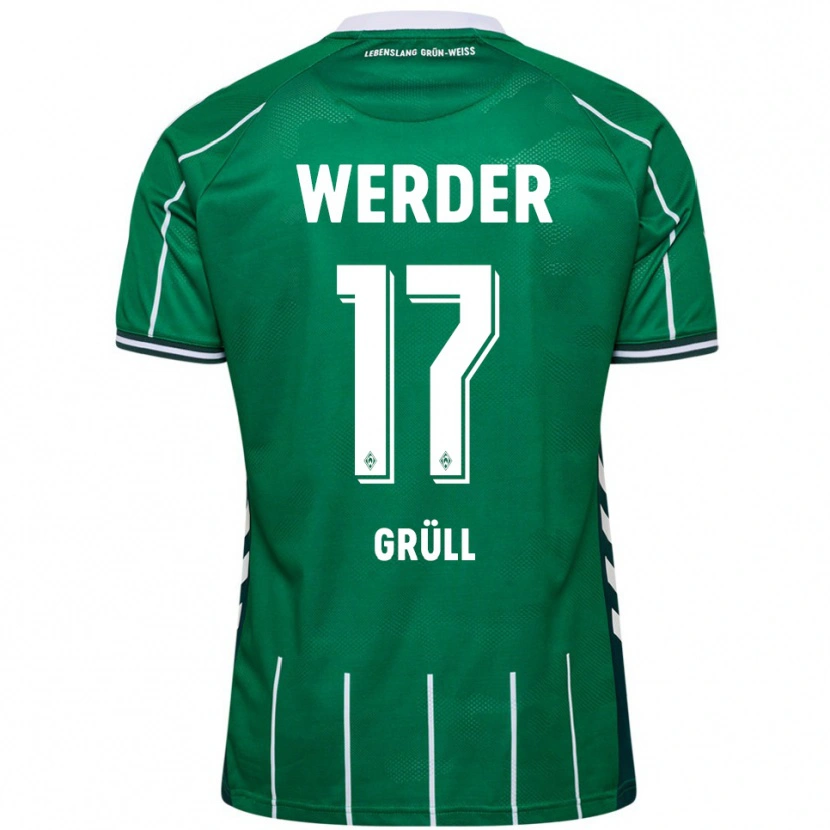 Danxen Mujer Camiseta Marco Grüll #17 Verde Blanco 1ª Equipación 2025/26 La Camisa