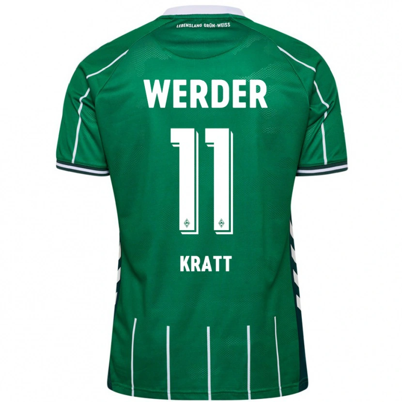 Danxen Mujer Camiseta Ronan Kratt #11 Verde Blanco 1ª Equipación 2025/26 La Camisa