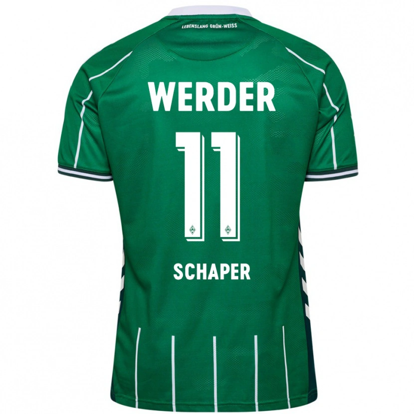 Danxen Mujer Camiseta Wilken Schaper #11 Verde Blanco 1ª Equipación 2025/26 La Camisa