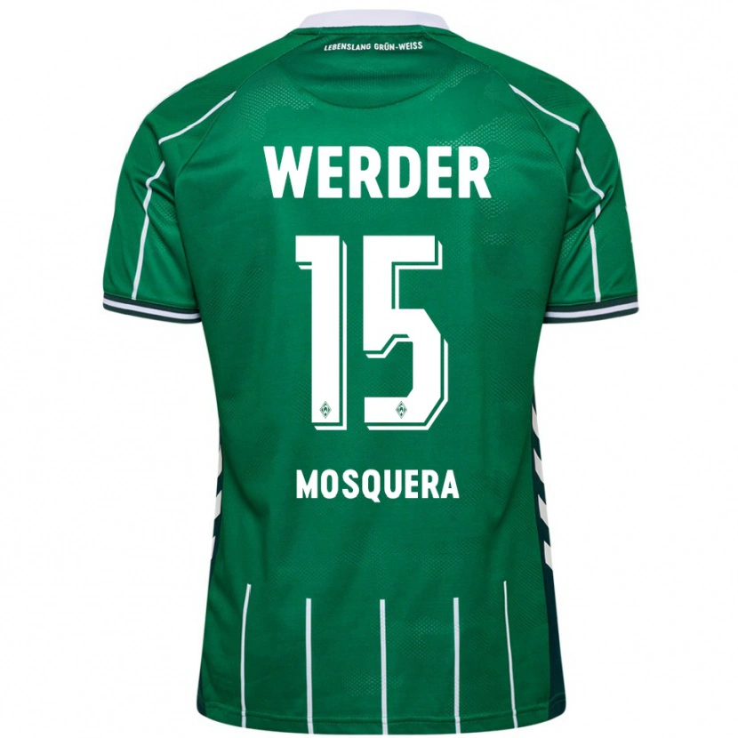 Danxen Mujer Camiseta Arley Mosquera #15 Verde Blanco 1ª Equipación 2025/26 La Camisa