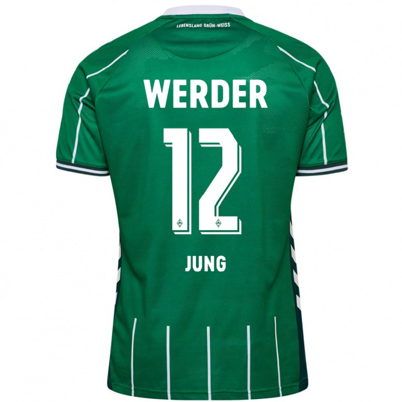 Danxen Mujer Camiseta Hugo Jung #12 Verde Blanco 1ª Equipación 2025/26 La Camisa