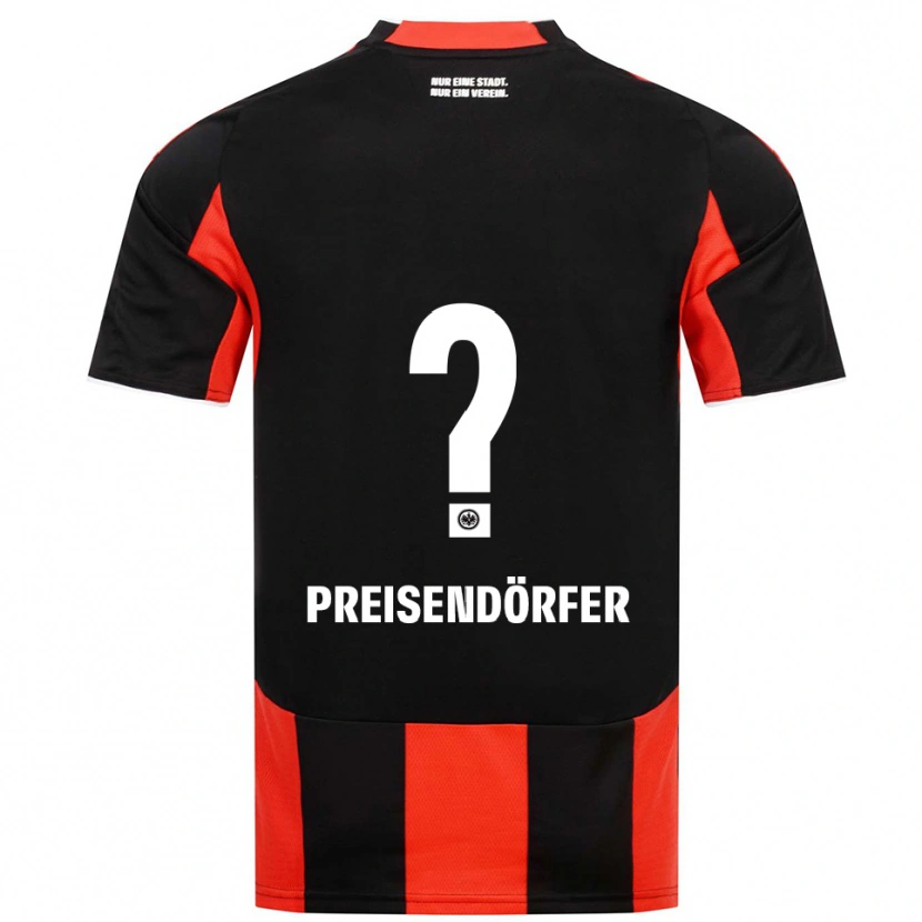 Danxen Mujer Camiseta Constantin Preisendörfer #0 Negro Rojo 1ª Equipación 2025/26 La Camisa