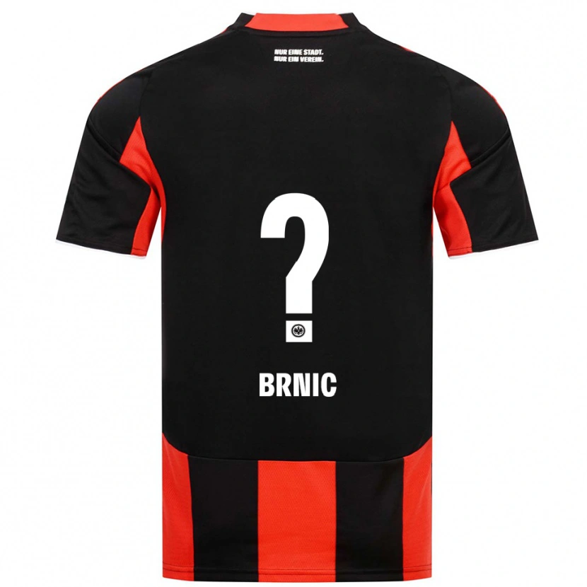 Danxen Mujer Camiseta Luka Brnic #0 Negro Rojo 1ª Equipación 2025/26 La Camisa