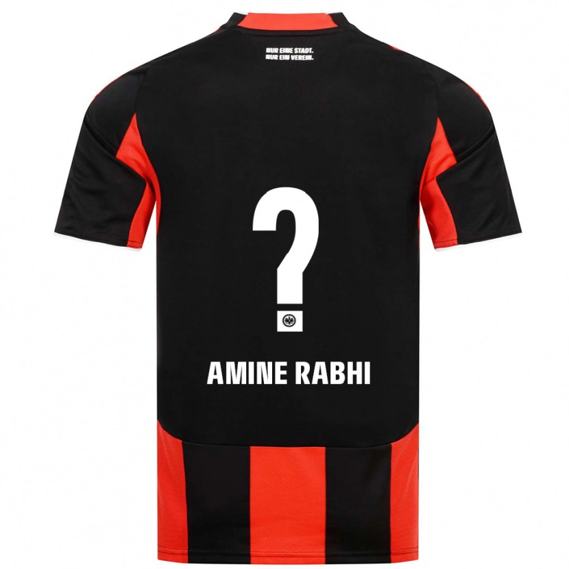 Danxen Mujer Camiseta Mohamed Amine Rabhi #0 Negro Rojo 1ª Equipación 2025/26 La Camisa