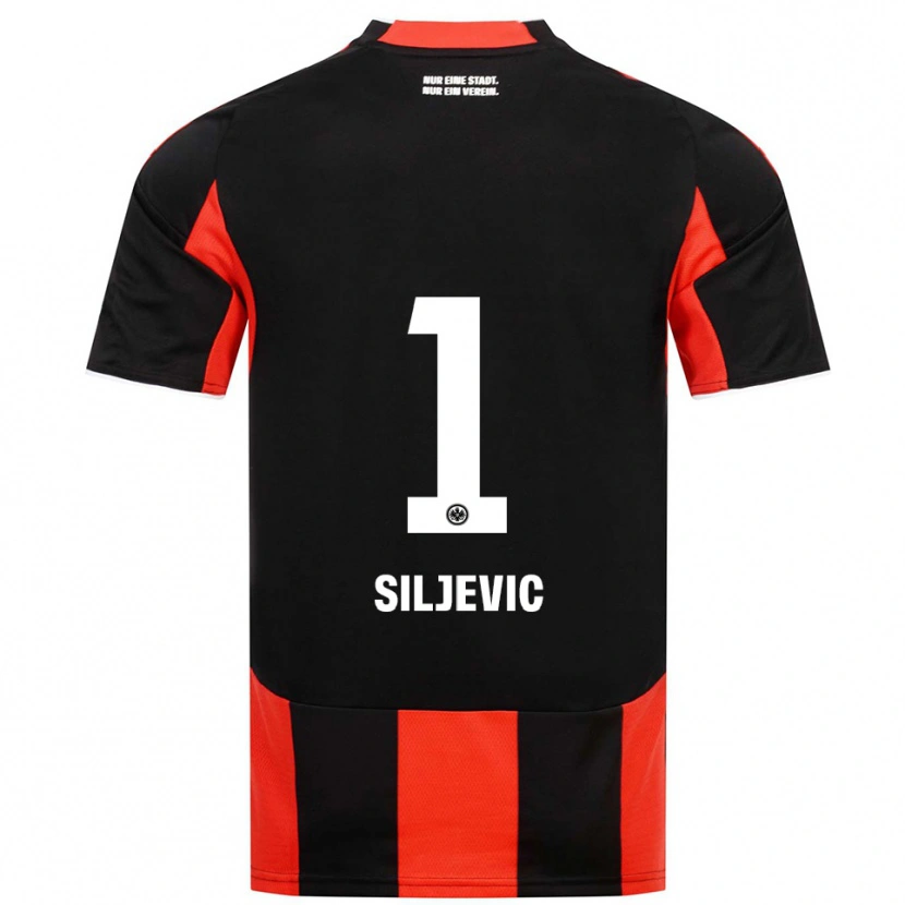 Danxen Mujer Camiseta Amil Siljevic #1 Negro Rojo 1ª Equipación 2025/26 La Camisa