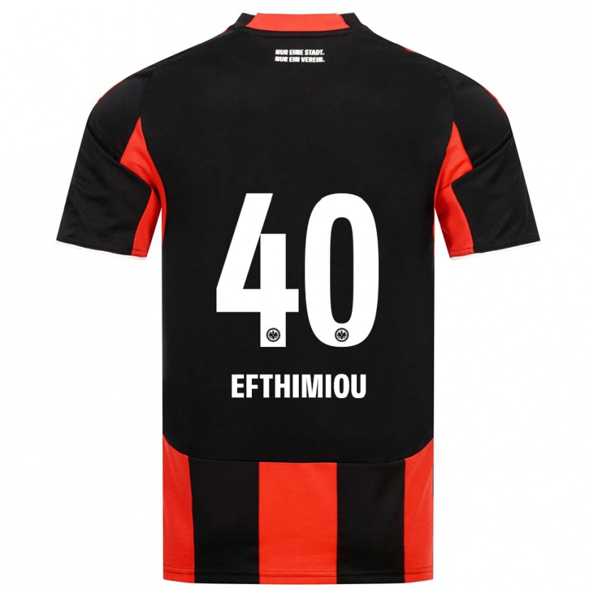 Danxen Mujer Camiseta Sissis Efthimiou #40 Negro Rojo 1ª Equipación 2025/26 La Camisa