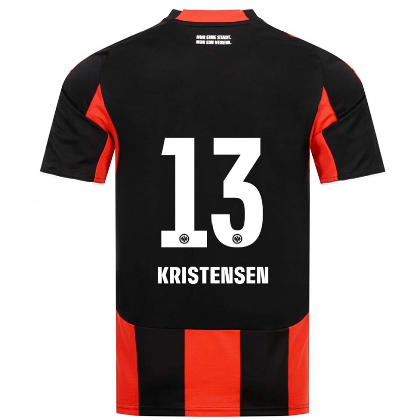 Danxen Mujer Camiseta Rasmus Kristensen #13 Negro Rojo 1ª Equipación 2025/26 La Camisa