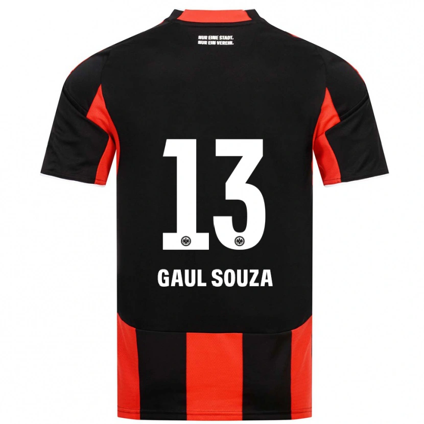 Danxen Mujer Camiseta Alessandro Gaul Souza #13 Negro Rojo 1ª Equipación 2025/26 La Camisa