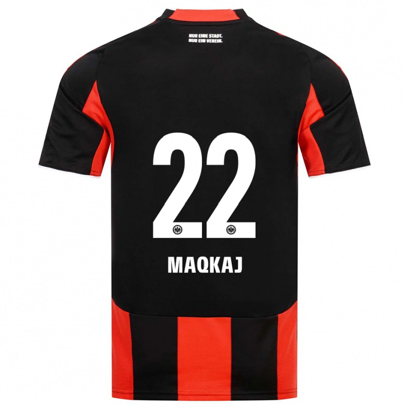 Danxen Mujer Camiseta Dritan Maqkaj #22 Negro Rojo 1ª Equipación 2025/26 La Camisa
