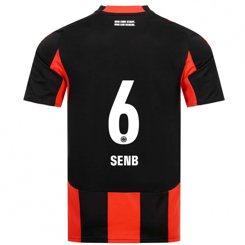 Danxen Mujer Camiseta Elisa Senß #6 Negro Rojo 1ª Equipación 2025/26 La Camisa