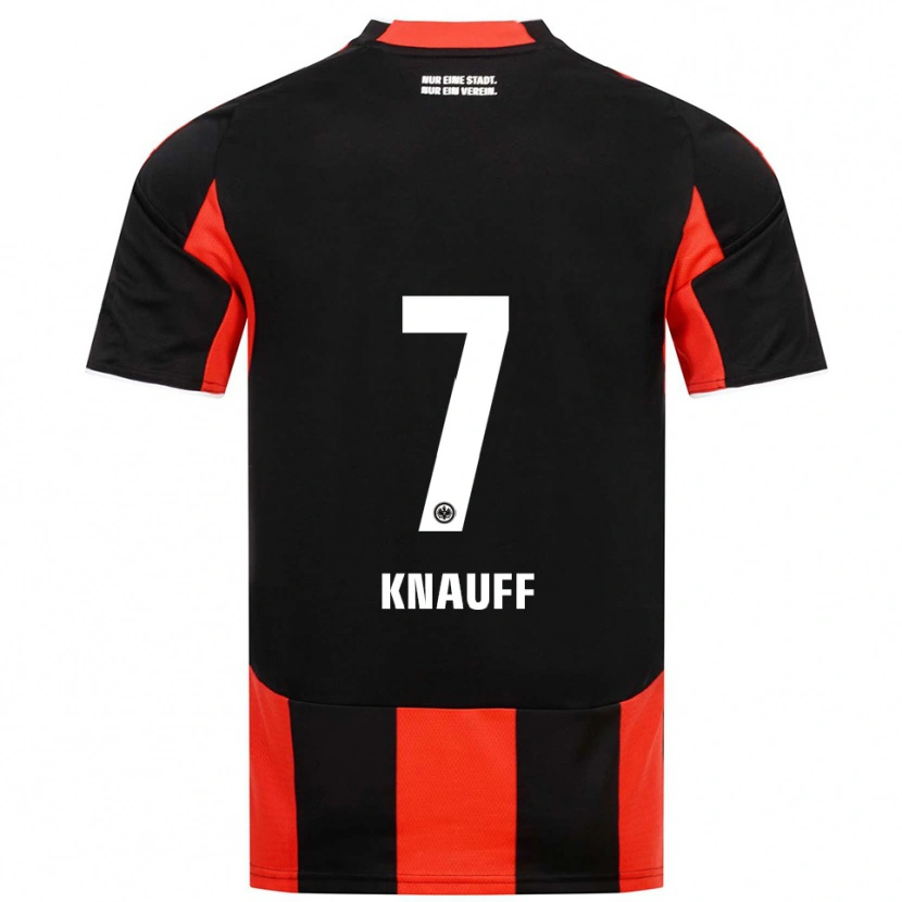 Danxen Mujer Camiseta Ansgar Knauff #7 Negro Rojo 1ª Equipación 2025/26 La Camisa