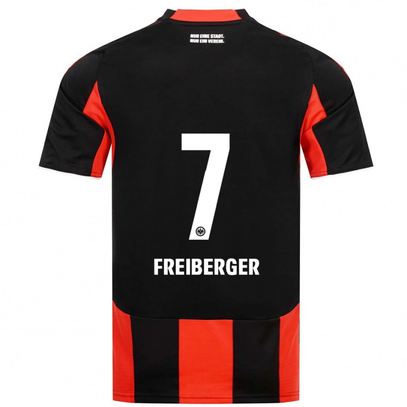 Danxen Mujer Camiseta Benjamin Freiberger #7 Negro Rojo 1ª Equipación 2025/26 La Camisa