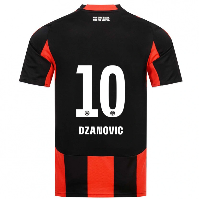 Danxen Mujer Camiseta Benjamin Dzanovic #10 Negro Rojo 1ª Equipación 2025/26 La Camisa