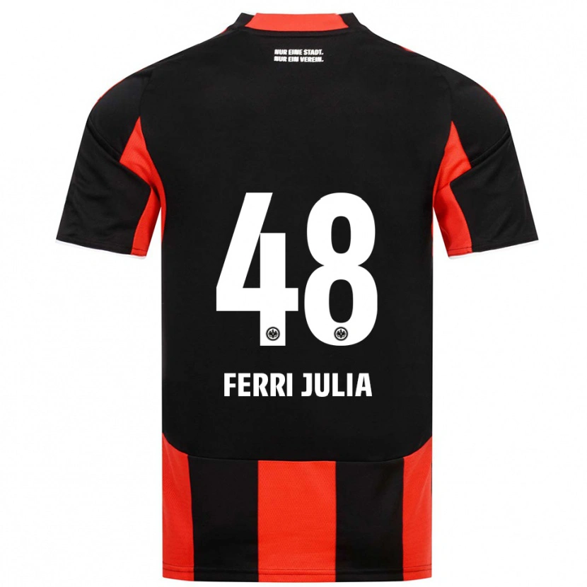 Danxen Mujer Camiseta Nacho Ferri #48 Negro Rojo 1ª Equipación 2025/26 La Camisa