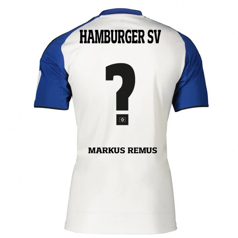Danxen Mujer Camiseta Markus Remus #0 Blanco Azul 1ª Equipación 2025/26 La Camisa