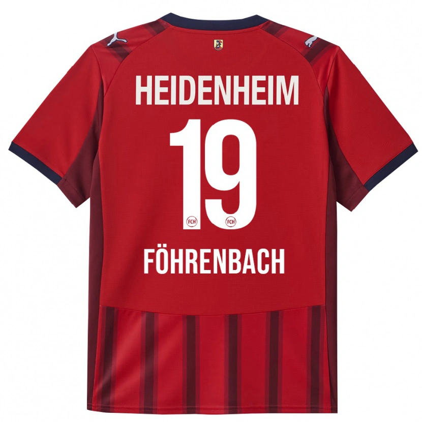 Danxen Mujer Camiseta Jonas Föhrenbach #19 Rojo Marino 1ª Equipación 2025/26 La Camisa