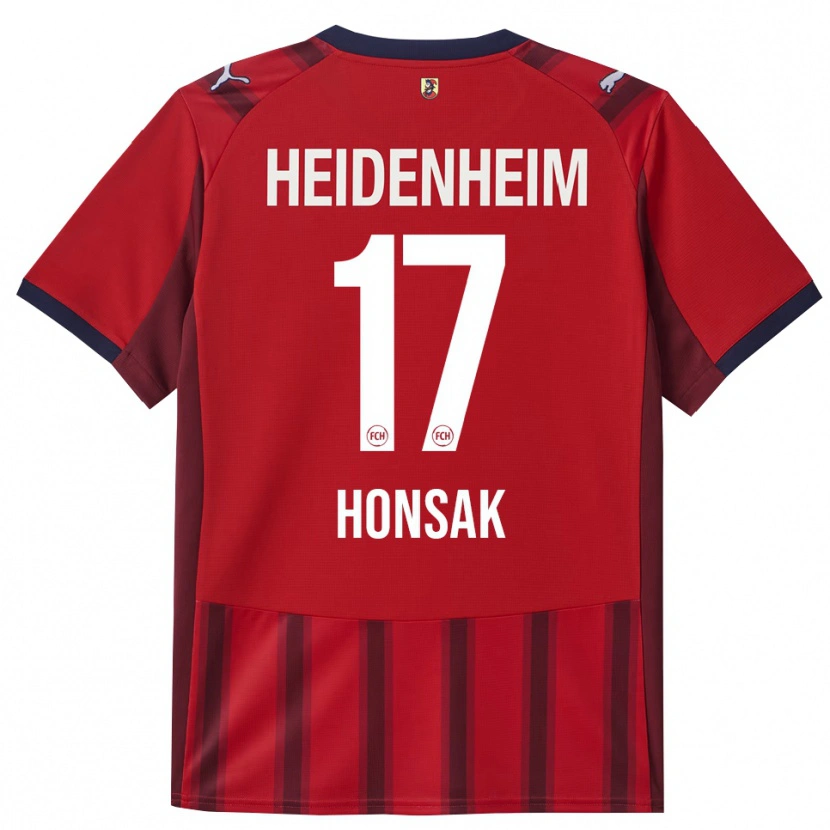 Danxen Mujer Camiseta Mathias Honsak #17 Rojo Marino 1ª Equipación 2025/26 La Camisa