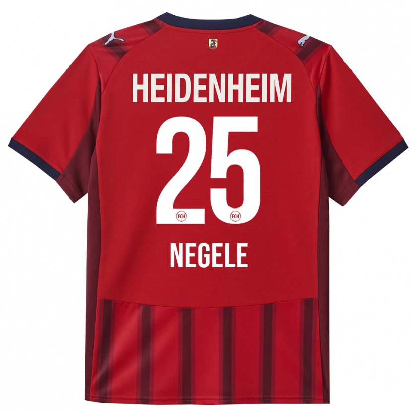 Danxen Mujer Camiseta Christopher Negele #25 Rojo Marino 1ª Equipación 2025/26 La Camisa
