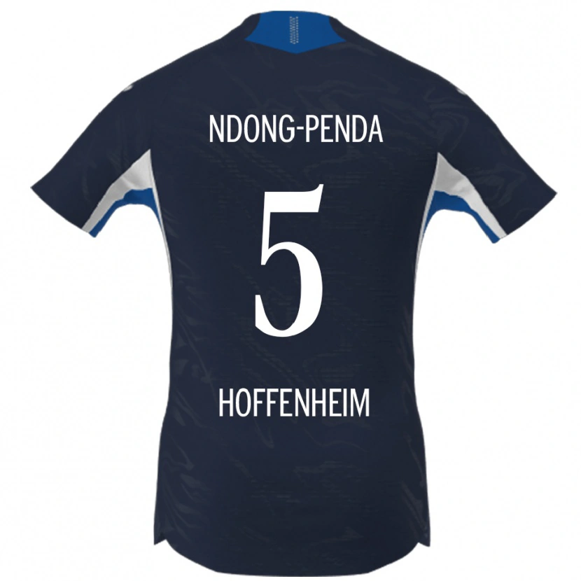 Danxen Mujer Camiseta Maxime Ndong-Penda #5 Marino Blanco 1ª Equipación 2025/26 La Camisa